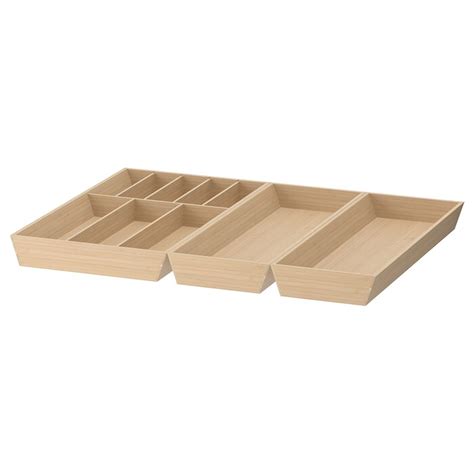 Uppdatera Cutlery Tray2 Utensil Trays Light Bamboo 72x50 Cm Ikea