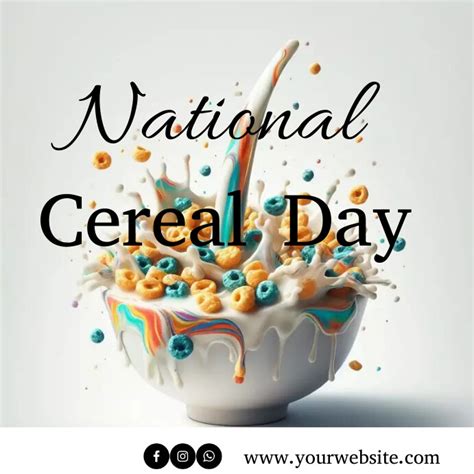 National Cereal Day Template Postermywall