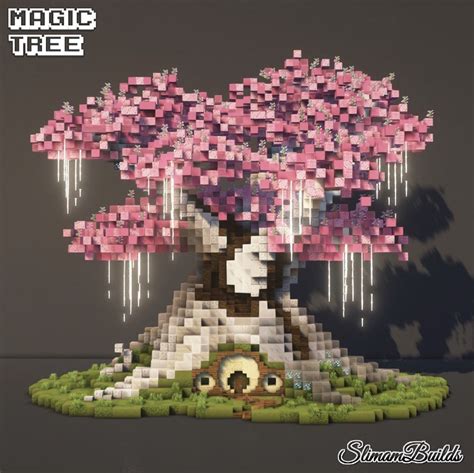 Magic Tree Minecraft Crafts Minecraft Houses Cool Minecraft Creations