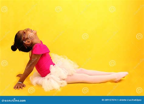 Year Old Latina Brunette Girl Dressed As A Ballerina Practices Sport As Therapy And Adhd