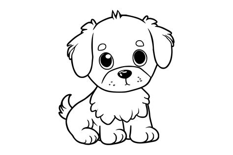 Puppy Coloring Pages for Kids Graphic by MyCreativeLife · Creative Fabrica