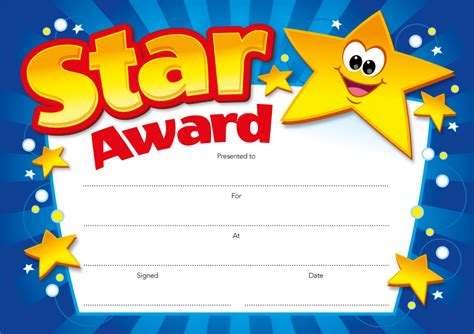 Blank Star Award Certificate At Vikki Kearney Blog