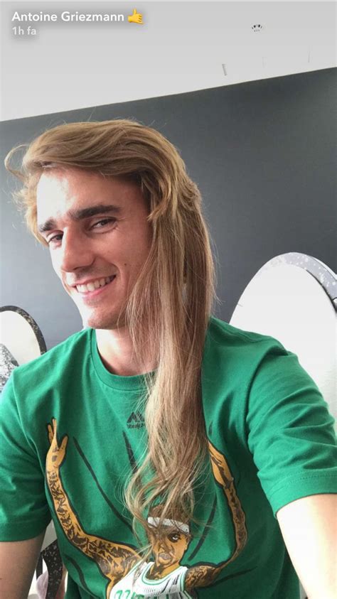 Antoine Griezmann Soccer Star With Long Blonde Hair