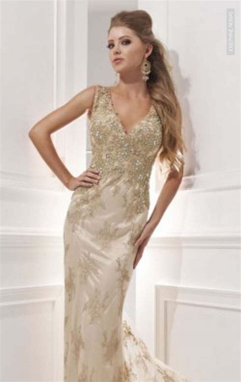 Vestido De Festa Dourado E Nude Josephine Noivas