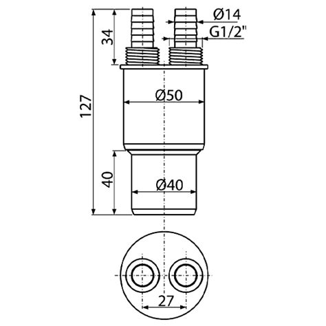 Сифон для сбора конденсата AlcaDrain (AlcaPlast) AKS6 купить - Интернет ...