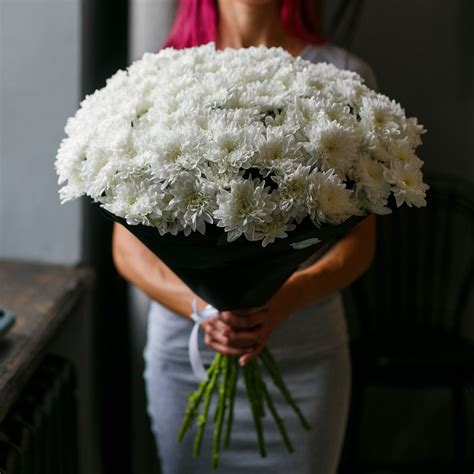 Большой букет хризантем белых (27 фото)