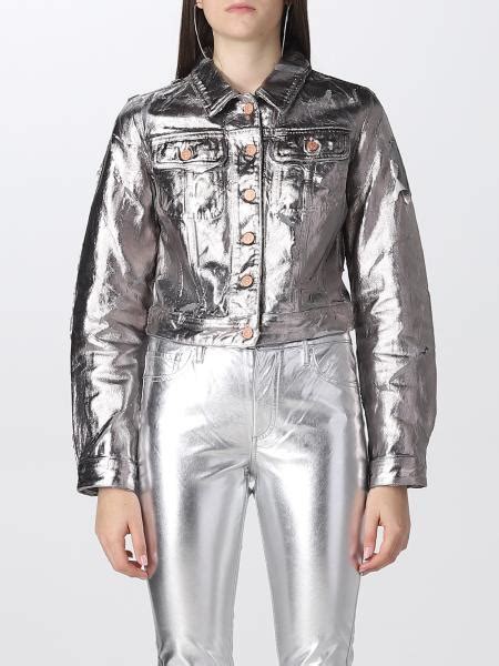 DIESEL: jacket for woman - Silver | Diesel jacket A04906007F7 online at ...