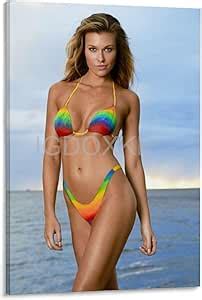 Amazon SUKWA Samantha Hoopes Sexy Poster Bikini Poster Wall Decor Poster 3 Canvas Poster