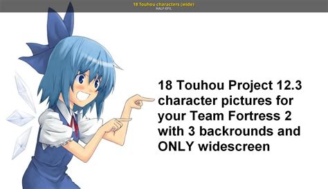 18 Touhou Characters Wide Team Fortress 2 Mods