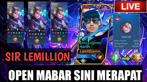 Open Mabar Jumat Berkah Mabar Full Winstreak Mobile Legends Youtube