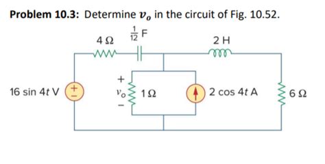 Solved Problem 10 3 Determine Vo In The Circuit Of Fig