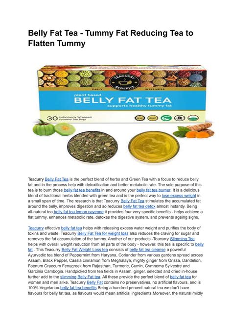 Teacurry Belly Fat Tea By Teacurryherbals Issuu