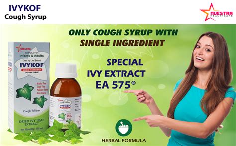 Buy Nuestra 100 ml, Ivy Leaf Extract IVYKOF Single Ingredient Cough ...