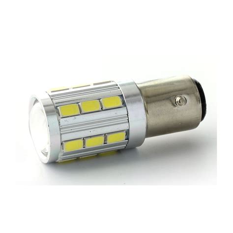 21 LED SG bulb - P21W - BA15S 5500K - White - 12V high power with lens ...
