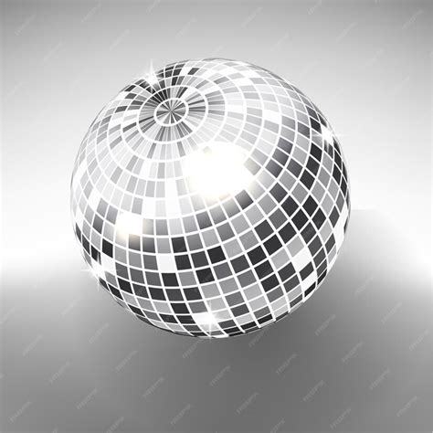 Premium Vector Disco Ball Isolated On Grayscale Background Night Club Party Light Element