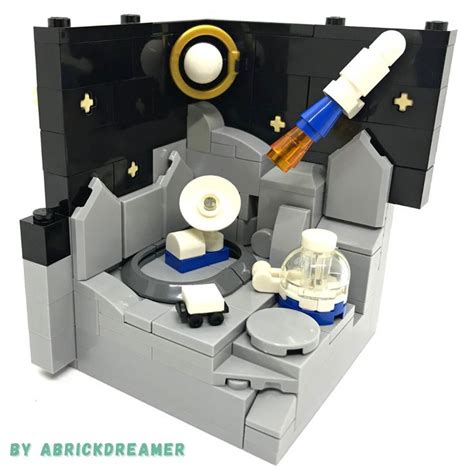 Lego Microscale Moonbase Habitat Lego Space Cool Lego Custom Lego