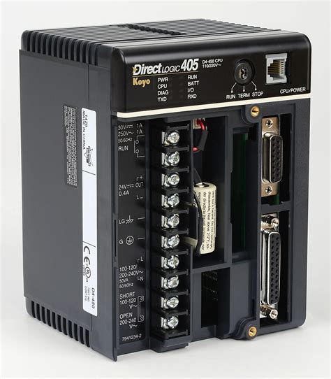 D4-450 | DL405 CPU: 7.5k words ladder memory, serial ports ...