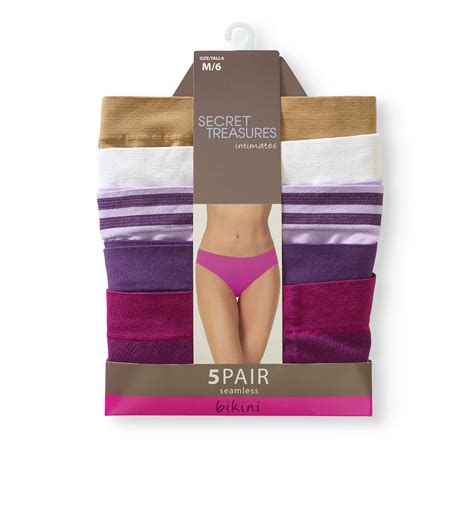 Secret Treasures Secret Treasures Women S Seamless Bikini Panties Pack Walmart