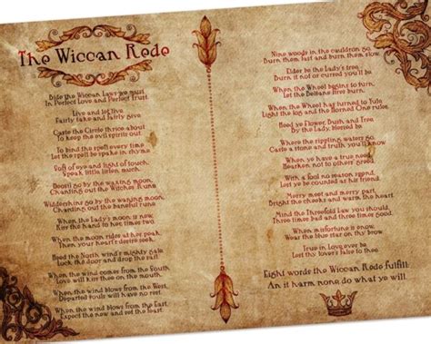 Phyllis Gwen Thompson Wiccan Rede Long Version Magik Charms