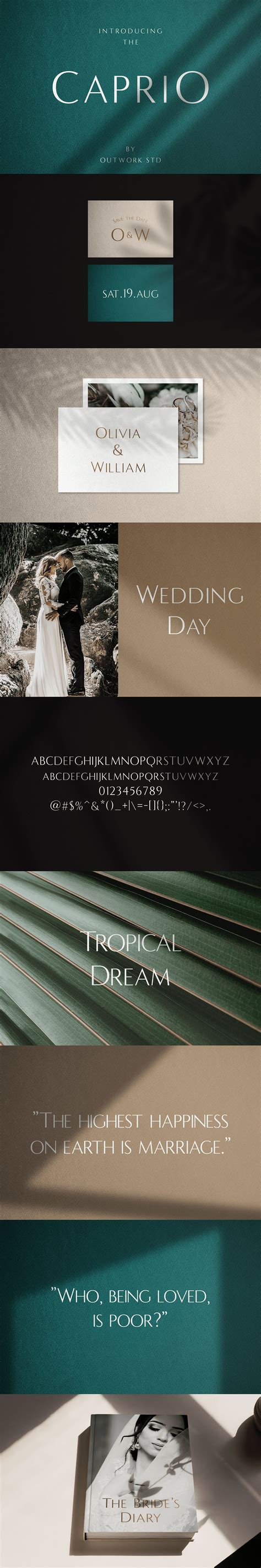caprio elegant wedding typeface vintage fonts boutique fonts typeface