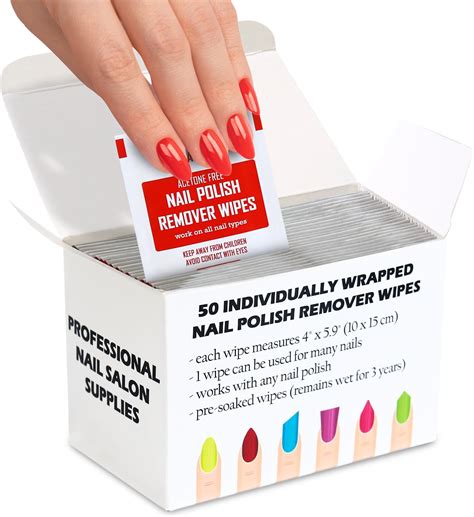Amazon.com : Nail Polish Remover Pads 100% Non Acetone - 200 Pack of