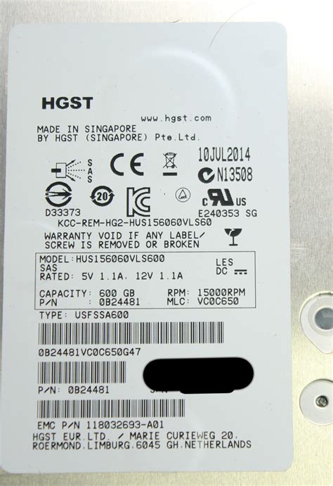 HGST+HUS156060VLS600+0B24481+118032693-A01+600GB+Internal+Hard+Drive+ ...
