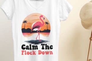 Flamingo Calm The Flock Down Funny Pink Graphic By DeeNaenon Creative