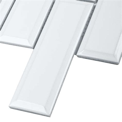 Плитка кабанчик белая Metro White Glossy Brick 45х145 - НК Мозаика