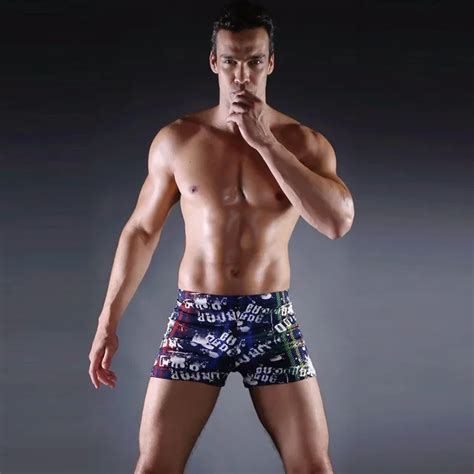 Men Swimming Trunks Swim Briefs Vintage Prints Mens Bikini Swimwear Swimsuit Men Sunga Hot Sale