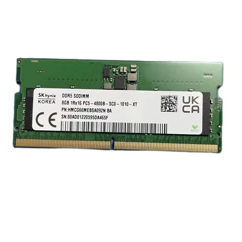 SK hynix DDR5 SODIMM 8GB 1Rx16 PC5 - 4800B - SC0 Laptopk ذاكرة Itx RAM ...