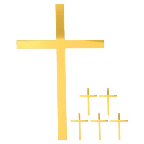 Ogitude 6pcs Cross Cake Topper Acrylic Cross Cake Decoration Cross Cake