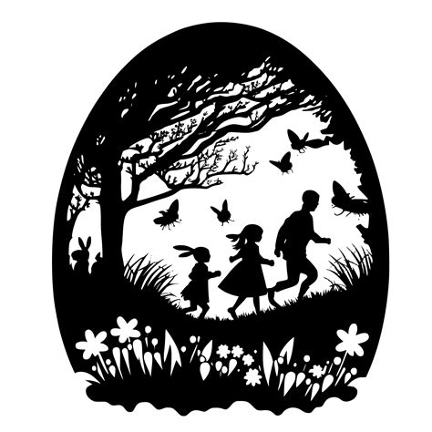 Easter Egg Hunt Svg File For Cricut Silhouette Laser Machines