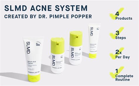 Slmd Skincare By Dr Pimple Popper 30 Day Acne System 4 Pc Kit 3 Steps 2x