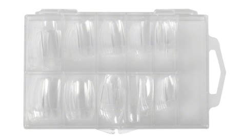 Tipsy w kasetce 100szt - przezroczyste, duża kieszonka Nasze Paznokcie