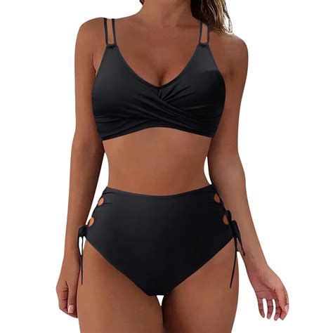 Gzea Womens Swimsuit Women High Waisted Bikini Sexy Push Up Two Piece