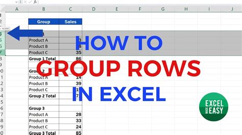 How To Group Rows In Excel Youtube