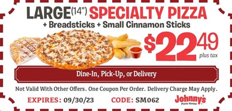 Johnnys Pizza House Coupons