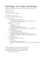 Understanding Sex Gender And Sexuality Biological Aspects And Course Hero