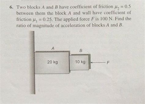 blocks     coefficient  friction