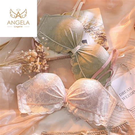 Jual Angela Premium Japan Bra Bh Push Up Set Tanpa Kawat Celana Dalam Wanita Bikini Sport Beha
