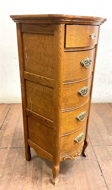 Lot Vintage Lexington Oak Wood Lingerie Chest