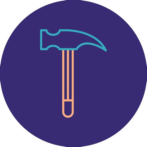 Hammer Line Two Color Circle Icon 43454057 Vector Art At Vecteezy