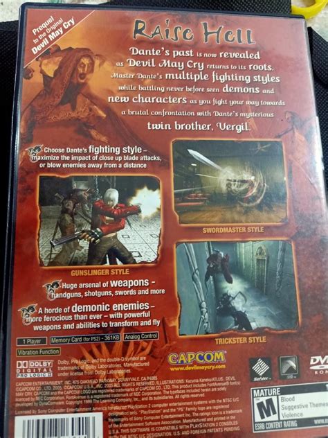 Ps2 Devil May Cry 3 Video Gaming Video Games Playstation On Carousell