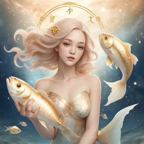 Premium Photo A Drawing Of A Pisces Woman Zodiac Sign Pisces