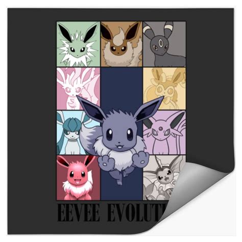 Eevee Evolution Stickers Eevee Eras Style Stickers Umbreon Sylveon
