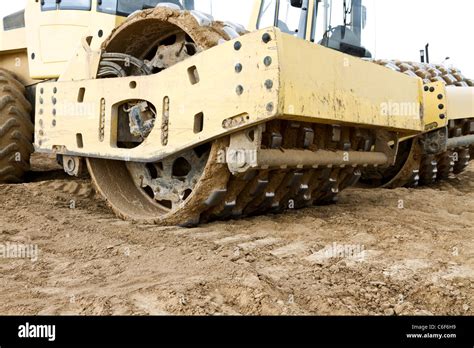 construction machine on building ground Stock Photo - Alamy