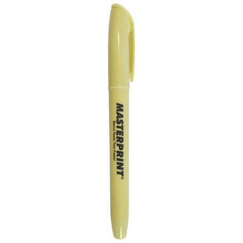 Marca Texto Amarelo Tom Pastel Caneta Masterprint MP 612 Mundoware