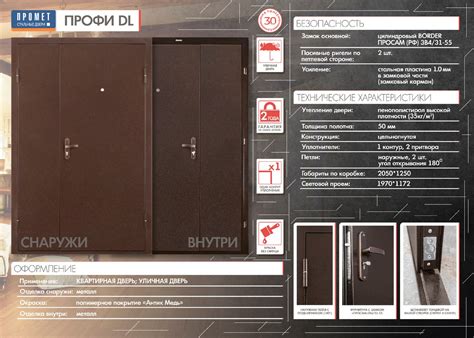 ПРОМЕТ "Профи DL" (двустворчатая / полуторка) | Входная металлическая ...