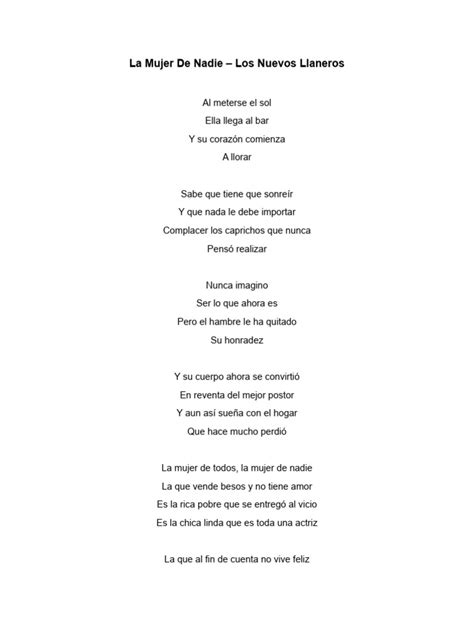 La Mujer De Nadie Pdf