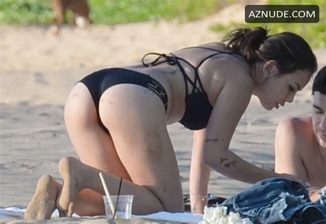 Janel Parrish In A Tiny Black Bikini In Maui AZNude